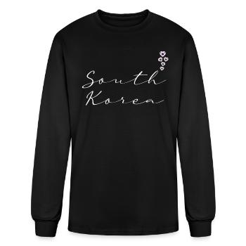 South Korea - Men's Long Sleeve T-Shirt - black - Front