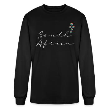 South Africa - Men's Long Sleeve T-Shirt - black - Front