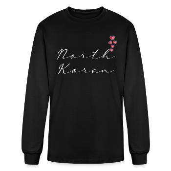 North Korea - Men's Long Sleeve T-Shirt - black - Front