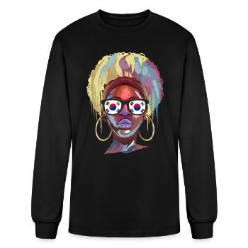 South Korea - Men's Long Sleeve T-Shirt - black - Front