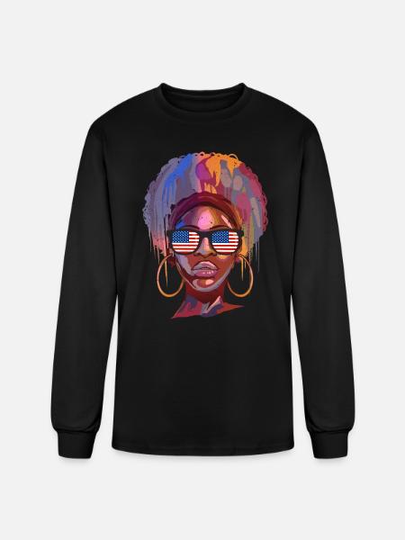 Usa - Men's Long Sleeve T-Shirt - black