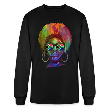 South Africa - Men's Long Sleeve T-Shirt - black - Front