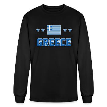 Greece - Men's Long Sleeve T-Shirt - black - Front