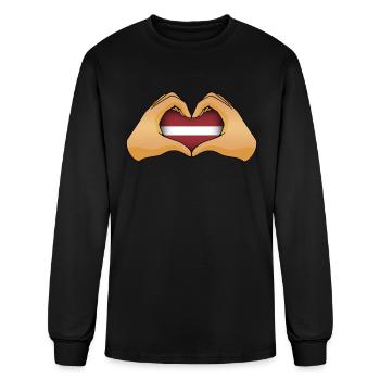 Latvia - Men's Long Sleeve T-Shirt - black - Front