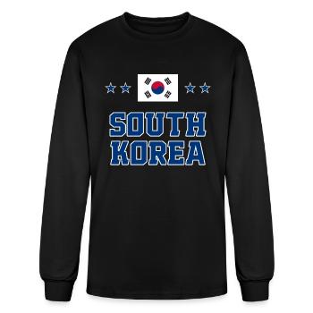 South Korea - Men's Long Sleeve T-Shirt - black - Front