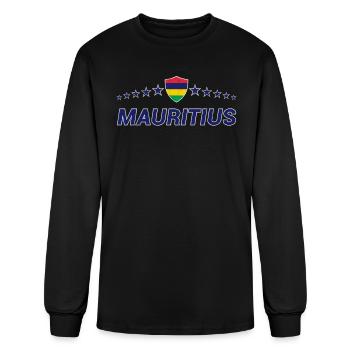 Mauritius - Men's Long Sleeve T-Shirt - black - Front