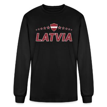 Latvia - Men's Long Sleeve T-Shirt - black - Front