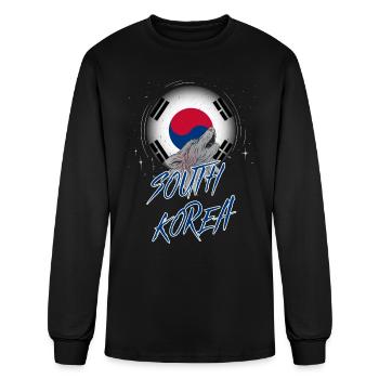South Korea - Men's Long Sleeve T-Shirt - black - Front