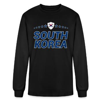 South Korea - Men's Long Sleeve T-Shirt - black - Front