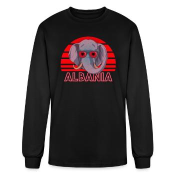 Albania - Men's Long Sleeve T-Shirt - black - Front