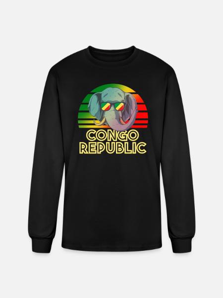 Congo Republic - Men's Long Sleeve T-Shirt - black