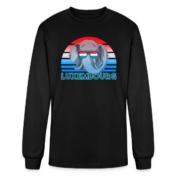 Luxembourg - Men's Long Sleeve T-Shirt - black - Front