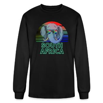 South Africa - Men's Long Sleeve T-Shirt - black - Front