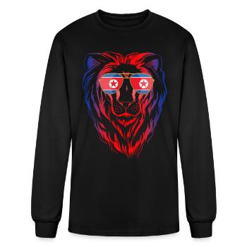 North Korea - Men's Long Sleeve T-Shirt - black - Front