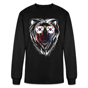 South Korea - Men's Long Sleeve T-Shirt - black - Front