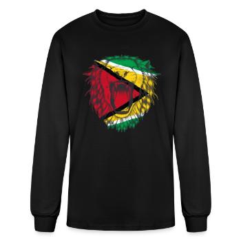 Guyana - Men's Long Sleeve T-Shirt - black - Front