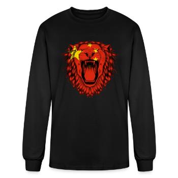 China - Men's Long Sleeve T-Shirt - black - Front