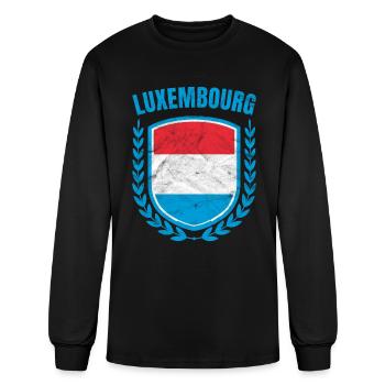 Luxembourg - Men's Long Sleeve T-Shirt - black - Front