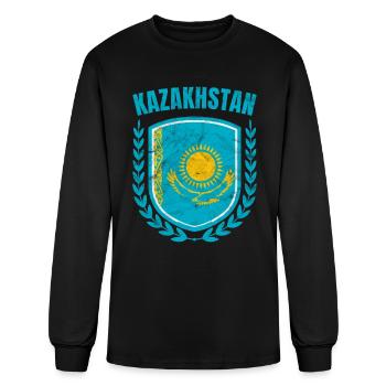 Kazakhstan - Men's Long Sleeve T-Shirt - black - Front