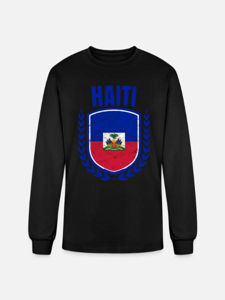 Haiti - Men's Long Sleeve T-Shirt - black
