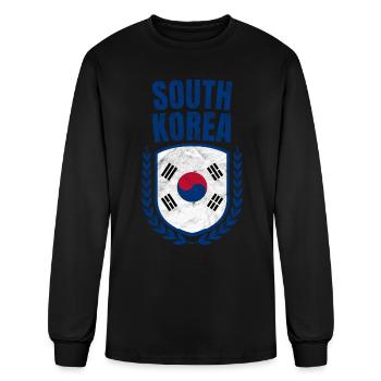 South Korea - Men's Long Sleeve T-Shirt - black - Front