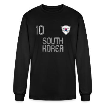 South Korea - Men's Long Sleeve T-Shirt - black - Front