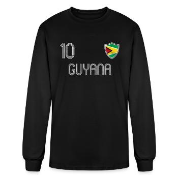 Guyana - Men's Long Sleeve T-Shirt - black - Front