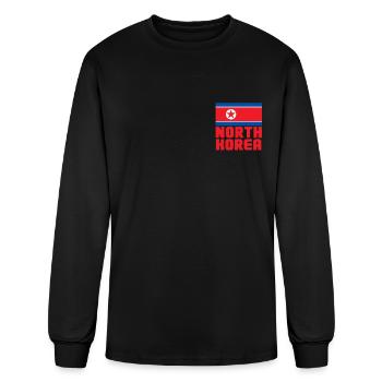 North Korea - Men's Long Sleeve T-Shirt - black - Front