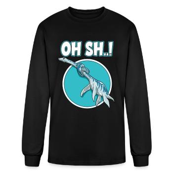 Dino Knot Elasmosaurus Knotted - Men's Long Sleeve T-Shirt - black - Front