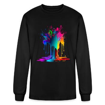 Color Splash for a Men and women - Men's Long Sleeve T-Shirt - black - Front