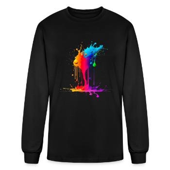 Color Splash for a Men and women - Men's Long Sleeve T-Shirt - black - Front