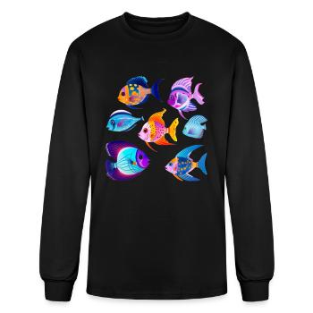 Exotic Ornamental Fish Aquarium - Men's Long Sleeve T-Shirt - black - Front