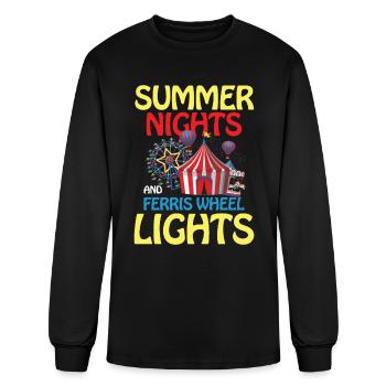Summer Nights And Ferris Wheel Lights - Men's Long Sleeve T-Shirt - black - Front