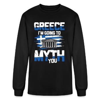 Greece I'm Going To Myth You - Men's Long Sleeve T-Shirt - black - Front