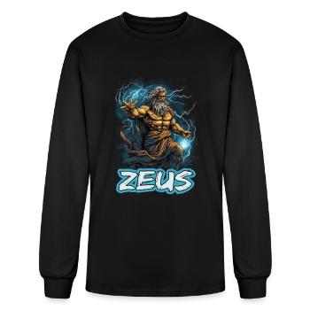 Unique Zeus Mythology God Olympus for a - Men's Long Sleeve T-Shirt - black - Front