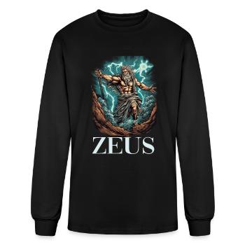 Unique Zeus Mythology God Olympus for a - Men's Long Sleeve T-Shirt - black - Front
