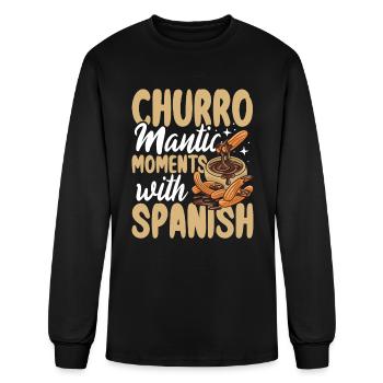 Churro Mantic Moments With Spanish for a Spanish - Men's Long Sleeve T-Shirt - black - Front