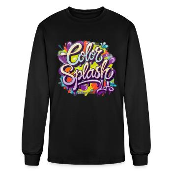 Color Splash for a Men and women - Men's Long Sleeve T-Shirt - black - Front