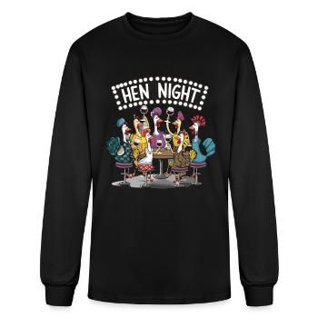 Hen Night for a Stag and hen party - Men's Long Sleeve T-Shirt - black - Front