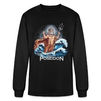 Poseidon for Greek and Greek Woman Greece - Men's Long Sleeve T-Shirt - black - Front