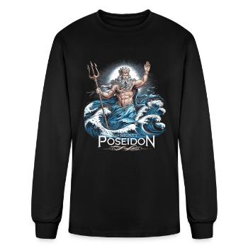 Poseidon for Greek and Greek Woman Greece - Men's Long Sleeve T-Shirt - black - Front