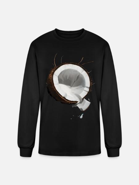 Coconut Realistic - Men's Long Sleeve T-Shirt - black