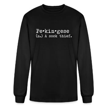 A Sock Thief Pekingese - Men's Long Sleeve T-Shirt - black - Front