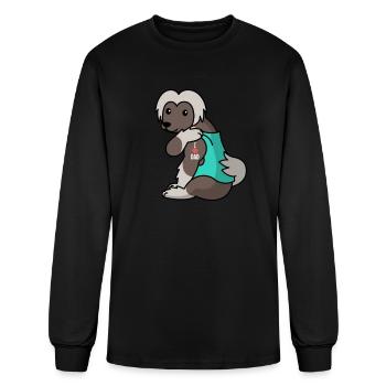J’aime papa chinois à crête - T-shirt à manches longues Homme - noir - Devant