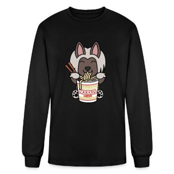 Nouilles instant ramen à crête chinoise - T-shirt à manches longues Homme - noir - Devant