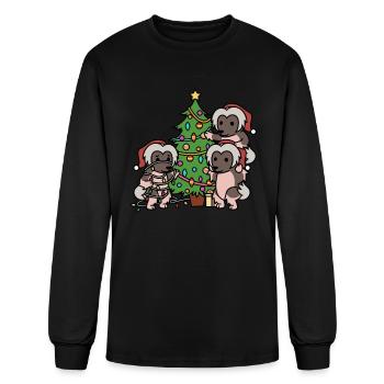 Arbre de Noël chinois à crête - T-shirt à manches longues Homme - noir - Devant
