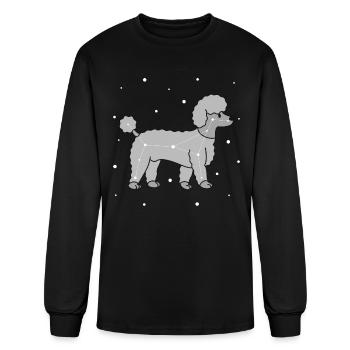 Poodle Constellation - Men's Long Sleeve T-Shirt - black - Front