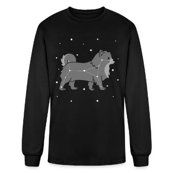 Pomeranian Constellation - Men's Long Sleeve T-Shirt - black - Front