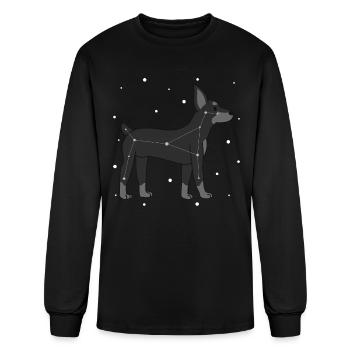 Doberman Constellation - Men's Long Sleeve T-Shirt - black - Front