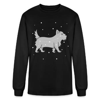 Westie Constellation - Men's Long Sleeve T-Shirt - black - Front